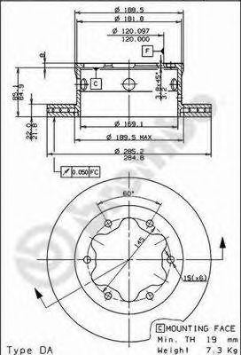 Тормозной диск 09.8475.10 BREMBO