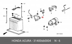 Стартер 31400SB0004 HONDA