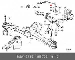 Датчик, частота вращения колеса 34 52 1 155 709 BMW