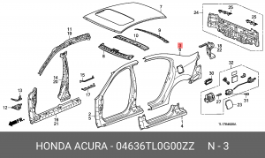 Панель кузова 04636TL0G00ZZ HONDA