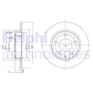 Тормозной диск BG2806 DELPHI