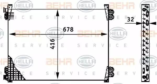 Конденсатор, кондиционер 8FC351317251 HELLA