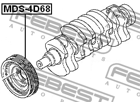 Шкив коленвала MDS-4D68 FEBEST