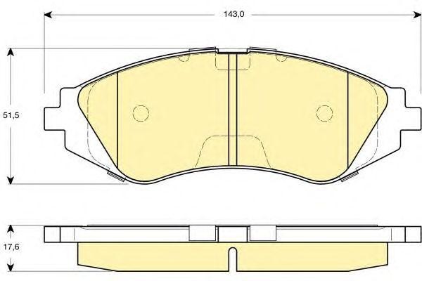 Комплект тормозных колодок, диско 6132659 GIRLING