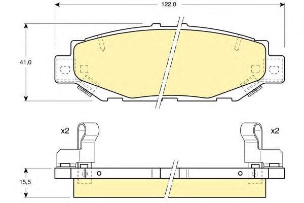 Комплект тормозных колодок, диско 6111859 GIRLING