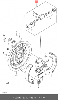 Колесный тормозной цилиндр 53401-83310 SUZUKI
