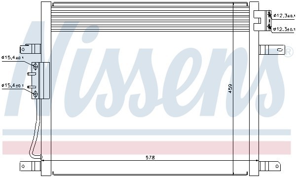 Конденсатор, кондиционер 94972 NISSENS
