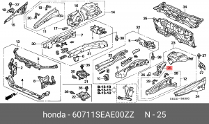 Арка крыла 60711SEAE00ZZ HONDA