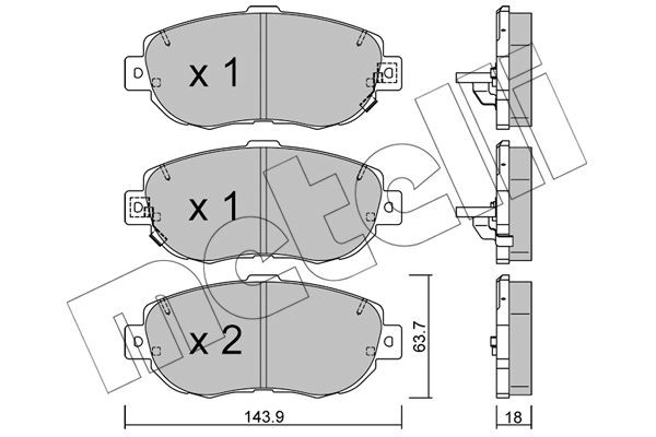 Комплект тормозных колодок, диско 22-0756-0 METELLI