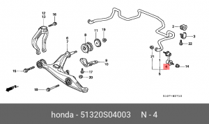 Тяга / стойка, стабилизатор 51320-S04-003 HONDA