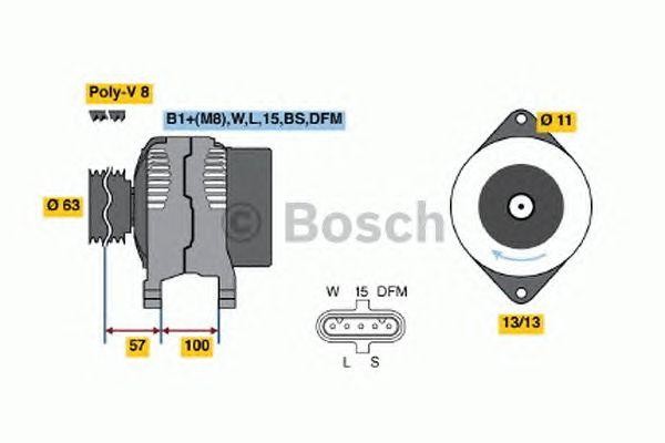 Генератор 0124555028 BOSCH