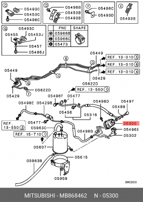 Фильтр топливный MB868462 MITSUBISHI