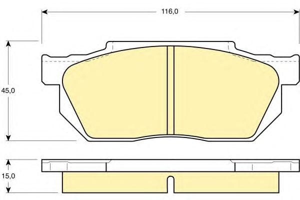 Комплект тормозных колодок, диско 6103589 GIRLING