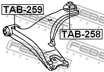 Рычаг подвески TAB-258 FEBEST
