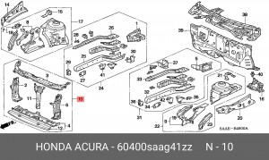Панель передняя 60400SAAG41ZZ HONDA
