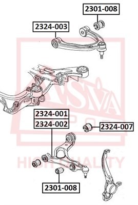Рычаг подвески 2324-003 ASVA