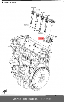Катушка зажигания C401-18-100A MAZDA