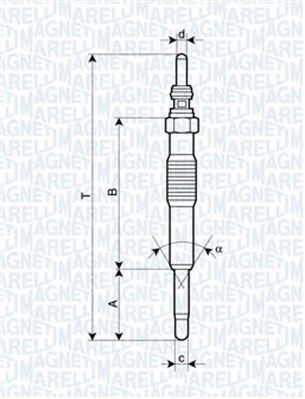Свеча накаливания 062900027304 MAGNETI MARELLI