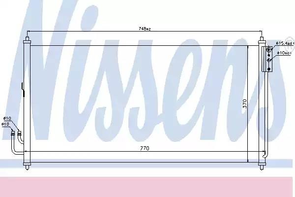 Конденсатор, кондиционер 94907 NISSENS