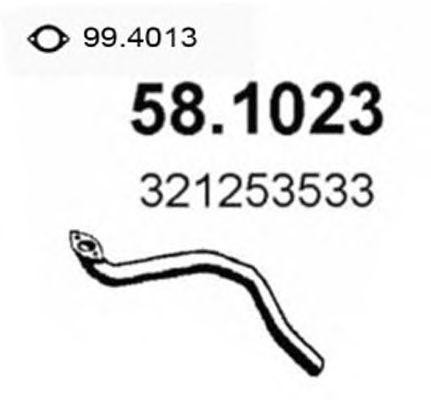 Выпускной трубопровод 581023 ASSO