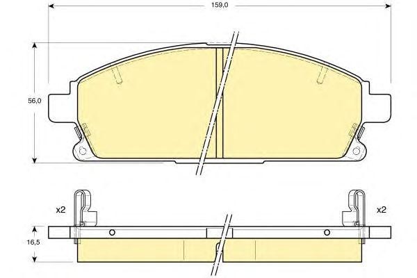 Комплект тормозных колодок, диско 6133129 GIRLING
