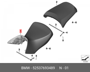 Сиденье 52 53 7 693 489 BMW