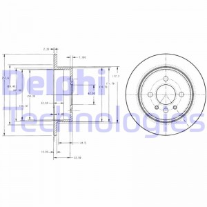 Тормозной диск BG2202 DELPHI
