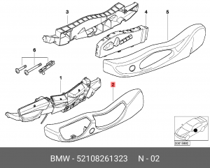Накладка сиденья 52108261323 BMW
