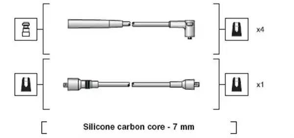 Ккомплект проводов зажигания 941318111126 MAGNETI MARELLI