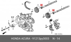 Сальник распредвала 91213PY3003 HONDA