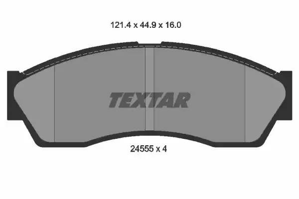 Комплект тормозных колодок, диско 2455501 TEXTAR
