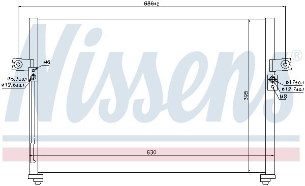 Конденсатор, кондиционер 94038 NISSENS