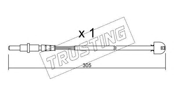 Сигнализатор, износ тормозных колодок SU098 TRUSTING
