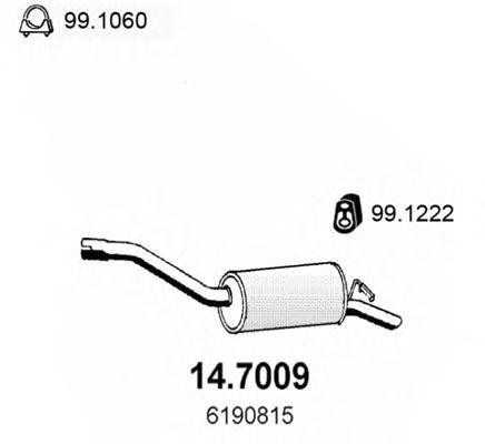 Глушитель выхлопных газов конечный 147009 ASSO