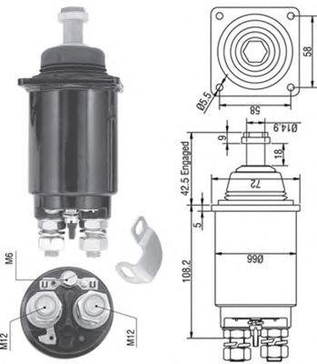 Тяговое реле, стартер 940113050311 MAGNETI MARELLI