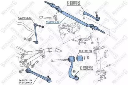 Тяга рулевая 53-02023-SX STELLOX
