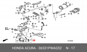 Лямбда-зонд 36531PWAG52 HONDA