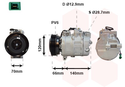 Компрессор, кондиционер 0300K150 VAN WEZEL