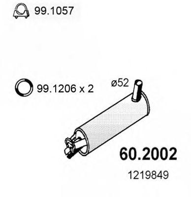 Предглушитель выхлопных газов 602002 ASSO