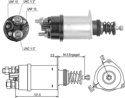 Тяговое реле, стартер 940113050005 MAGNETI MARELLI