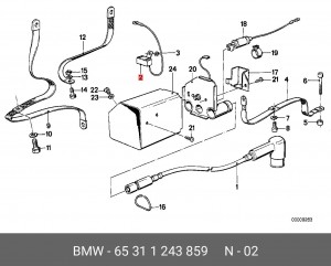 Конденсатор, система зажигания 65 31 1 243 859 BMW