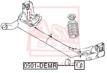 Сайлентблок задней балки 0501-DEMR ASVA