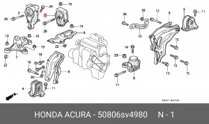 Опора коробки передач 50806SV4980 HONDA