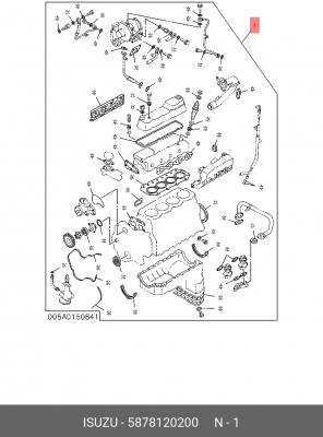 Комплект прокладок, двигатель 5-87812-020-0 ISUZU