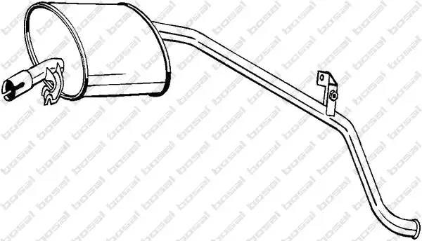 Глушитель выхлопных газов конечный 278-075 BOSAL