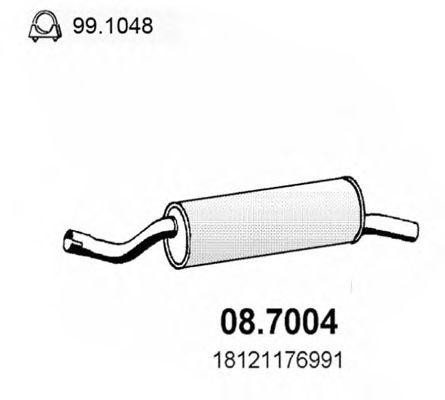 Глушитель выхлопных газов конечный 087004 ASSO