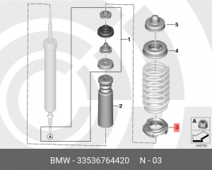 Проставка пружины подвески 33 53 6 764 420 BMW