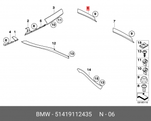 Накладка декоративная 51 41 9 112 435 BMW