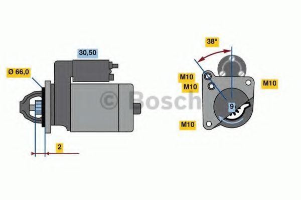 Стартер 0 986 022 830 BOSCH
