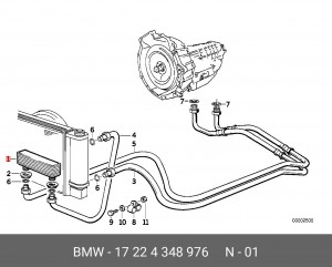 масляный радиатор, двигательное масло 17 22 4 348 976 BMW